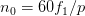 n_{0} =60f_{1} /p