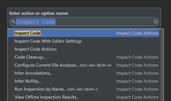 as中的Inspect Code对工程做静态代码检查