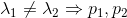 \lambda_1\neq \lambda_2 \Rightarrow p_1,p_2正交