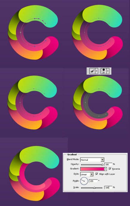 photoshop利用描边路径制作超可爱的多层次水晶字_第31张图片