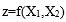 z=f(X1,X2)