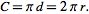  C=pid=2pir. 