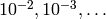 10^{-2},10^{-3},\ldots