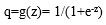 q=g(z)= 1/(1+e-z)