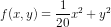 f(x,y) = \frac{1}{20}x^{2}+y^{2}