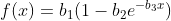 f(x)=b_1(1-b_2e^{-b_3x})