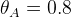 \theta _A = 0.8