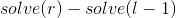 solve(r) - solve(l-1)