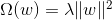 $\Omega(w)=\lambda\|w\|^{2}$