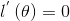 l^{'}\left ( \theta \right )=0