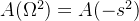 A(\Omega^2)=A(-s^2)