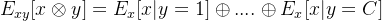 E_{xy}[x\otimes y]=E_{x}[x|y=1]\oplus ....\oplus E_{x}[x|y=C]