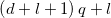 \small \left ( d+l+1 \right )q+l