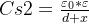 Cs2 = \frac{\varepsilon _{0} *\varepsilon }{d+x}