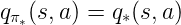 \large $$ q_{\pi_{*}}(s, a)=q_{*}(s, a) $$