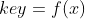 key=f(x)