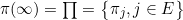 \pi (\infty )=\prod =\begin{Bmatrix} \pi _{j}, j\in E \end{Bmatrix}