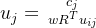 u_{j}=\begin{smallmatrix}c_{j}\\wR^{T}u_{ij}\end{smallmatrix}