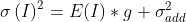 \sigma \left ( I \right )_{}^{2}=E(I)*g+\sigma _{add}^{2}