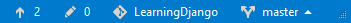 Visual Studio 窗口中的 Git 控件