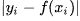 \left| y_i-f(x_i) \right|