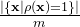 \frac{\mid \{\mathbf{x} | \rho(\mathbf{x})=1\}\mid}{m}