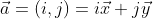 \vec{a} = (i,j) = i\vec{x}+j\vec{y}