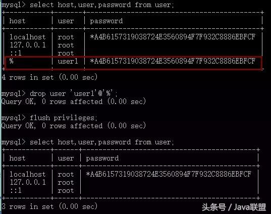 MySQL数据库的用户权限管理