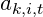 \small a_{k,i,t}