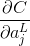 \frac{\partial C}{\partial a_j^L}