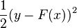 \frac{1}{2}(y - F(x))^2