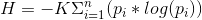 png.latex?H=-K%5CSigma_%7Bi=1%7D%5En(p_i*log(p_i))