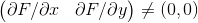 \begin{pmatrix} \partial F/\partial x &\partial F/\partial y \end{pmatrix} \neq (0,0)