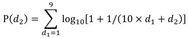 第二位数字的概率