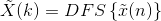 \tilde X(k)=DFS \left \{ \tilde x (n) \right \}