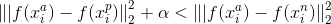 \left \| |f(x_{i}^{a})-f(x_{i}^{p})\right \|_{2}^{2}+\alpha<\left \| |f(x_{i}^{a})-f(x_{i}^{n})\right \|_{2}^{2}