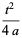 (t^2)/(4a)