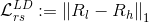 \mathcal{L}^{LD}_{rs} := \left\| R_l-R_h \right \|_1