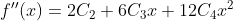 f''(x)=2C_2+6C_3x+12C_4x^2