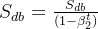 S_{db} = \frac{S_{db}}{ (1 - \beta_{2}^{t})}