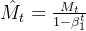 \hat{M}_{t}=\frac{M_{t}}{1-\beta _{1}^{t}}