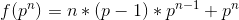 f(p^n)=n*(p-1)*p^{n-1}+p^n