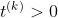 t^{(k)} > 0