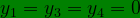 \bg_green y_{1}=y_{3}=y_{4}=0