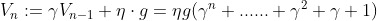 V_{n}:=\gamma V_{n-1}+\eta \cdot g=\eta g(\gamma ^{n}+......+\gamma ^{2}+\gamma +1)