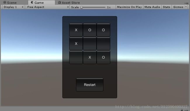 Unity3D学习——井字棋游戏_第1张图片
