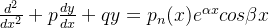 \frac{d^{2}}{dx^{2}}+p\frac{dy}{dx}+qy=p_{n}(x)e^{\alpha x}cos\beta x