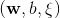 (\mathbf{w},b,\xi )