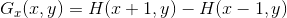 G_x(x,y) = H(x+1,y) - H(x-1,y)