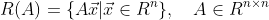 \\ R(A)=\{ A\vec{x}|\vec{x}\in R^{n}\},\quad A\in R^{n \times n}\\